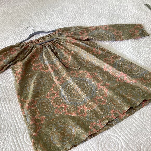 J.Crew 100% Silk Tunic Top Blouse Paisley Print Size M Tie Neckline - Picture 8 of 13